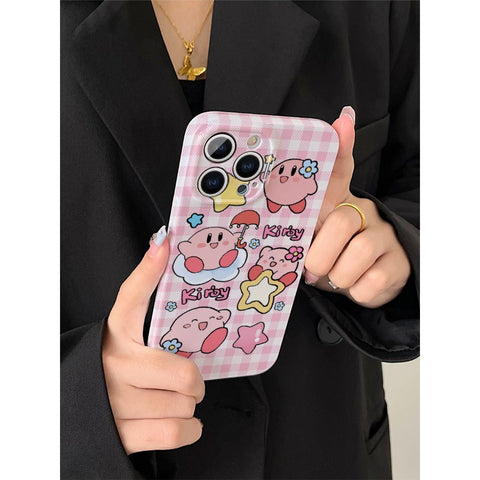 Cute Star Kirby Cute Sanrio iPhone Case Full Body Protective Case For IPhone 11-15 Pro Max