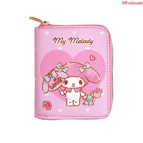 Sanrio Casual Short Zipper Wallet Card Bag Key Bag Loose Wallet Coin Bag