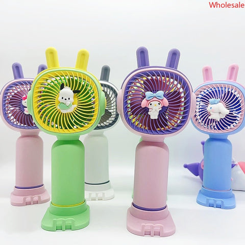 Sanrio Convenient Small Fan with Mobile Phone Rack Big Wind USB Charging 61 Gift