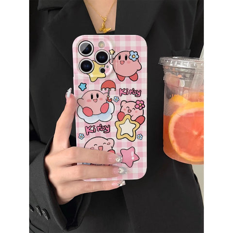 Cute Star Kirby Cute Sanrio iPhone Case Full Body Protective Case For IPhone 11-15 Pro Max