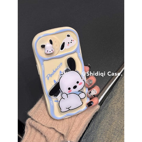 Cute Sanrio Pochacco Hello Kitty for IPhone 15promax Mobile Phone Case Full Body Protective Case For IPhone 11-15 Pro Max