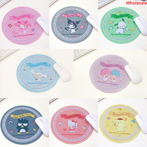 Sanrio Mouse Pad Girl Heart Round Mouse Pad Candy Department Computer Keyboard Office Game Bracer Pad Heat Insulation Pad