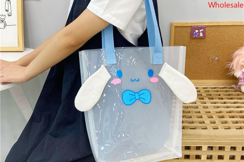 2023 New Casual Joker Jelly Bag Cute Transparent Large-capacity Bag Student Shoulder Bag