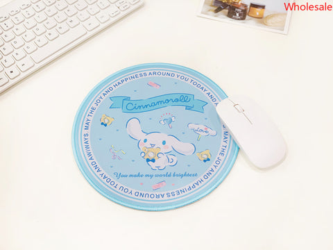 Sanrio Mouse Pad Girl Heart Round Mouse Pad Candy Department Computer Keyboard Office Game Bracer Pad Heat Insulation Pad