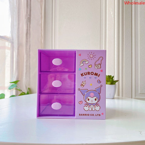 Cute Sanrio Girl Heart Desktop Multi-cosmetic Storage Box Creative Student Dormitory Pen Holder