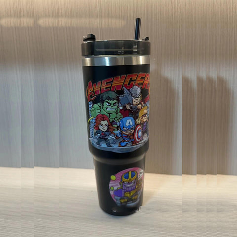 New cartoon pattern net red ice bacca cup car cup 304 stainless steel vacuum insulation coffee cup QH14