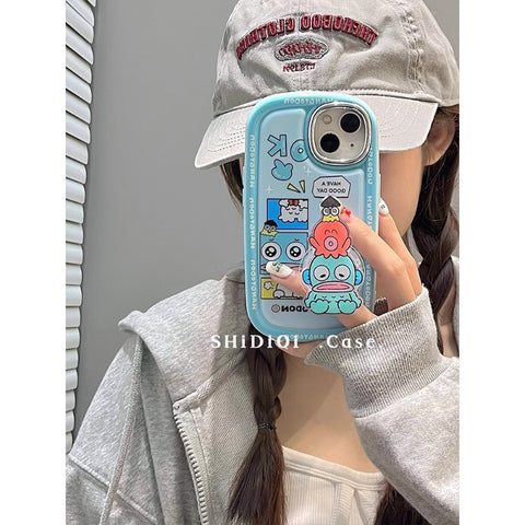 Cute Cartoon Apple Mobile Phone Case Kuromi My Melody Sanrio iPhone Case Full Body Protective Case For IPhone 11-15 Pro Max