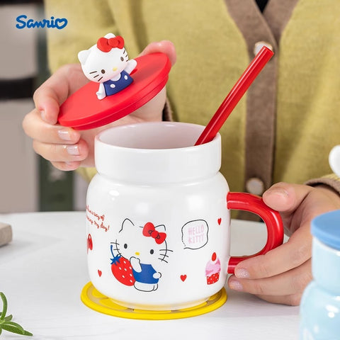 Sanrio Sanrio Hello Kitty Kuromi Cinnamoroll My Melody Straw Mug Water Cup 450ml