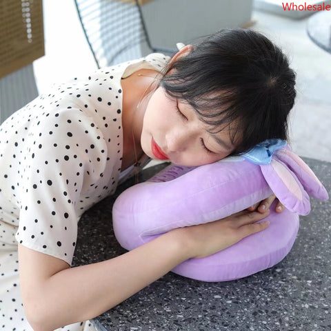 Cartoon Summer Ice Silk Nap Pillow Office Sleeping Pillow Portable Travel Neck Protection Pillow Student Multi Functional Pillow