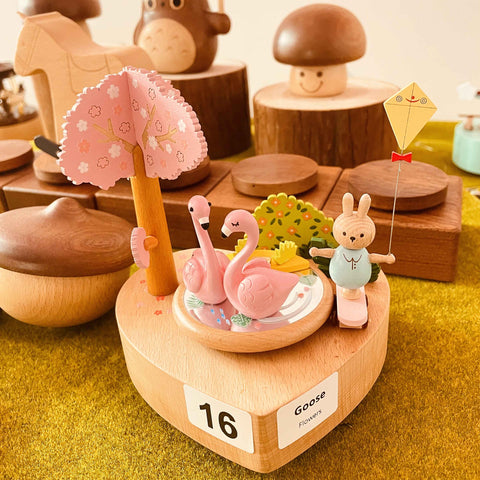 Wooden Music Box | Magical Moving Music Box Decoration | for Girls Mom Women Friends Anniversary Birthday