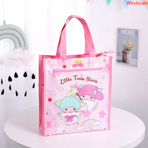 Sanrio New Oxford Cloth Double Makeup Bag Art Bag Printed Student Portable Makeup Bag