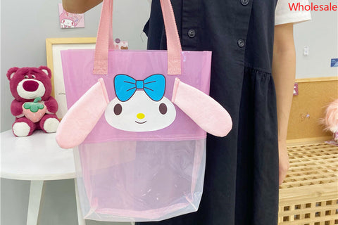 2023 New Casual Joker Jelly Bag Cute Transparent Large-capacity Bag Student Shoulder Bag