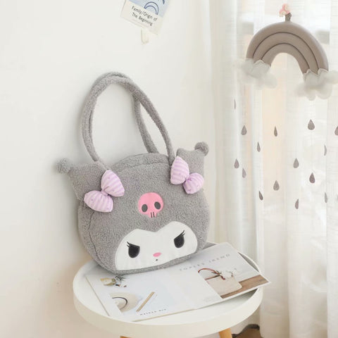 Sanrio Plush Shoulder Bag, Handbag, Bento Bag, Lunch Box Bag, Makeup Bag