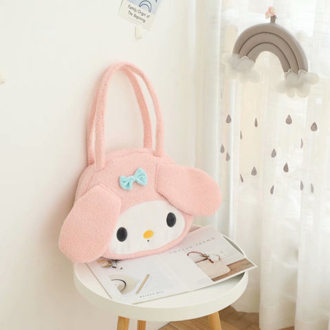 Sanrio Plush Shoulder Bag, Handbag, Bento Bag, Lunch Box Bag, Makeup Bag