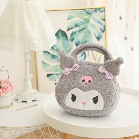 Sanrio Plush Shoulder Bag, Handbag, Bento Bag, Lunch Box Bag, Makeup Bag