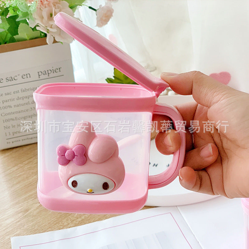 New Cartoon Creative Seasoning Box Kitchen Plastic Salt Jar Seasoning Box Seasoning Box Seasoning Jar with Spoon Sugar Jar