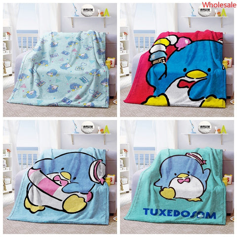 Penguin Sam Cartoon Anime New Single Sided Flannel Blanket Nap Warm Blanket Blanket Blanket Blanket