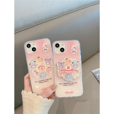 Apple Mobile Phone Case Kuromi My Melody Sanrio iPhone Case Full Body Protective Case For IPhone 11-15 Pro Max