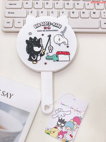 Sanrio Holding Make-up Mirror Student Girl Heart Small Portable Handle Mirror