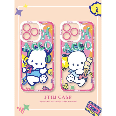 Pochacco Cute Sanrio iPhone Case Full Body Protective Case For IPhone 11-15 Pro Max