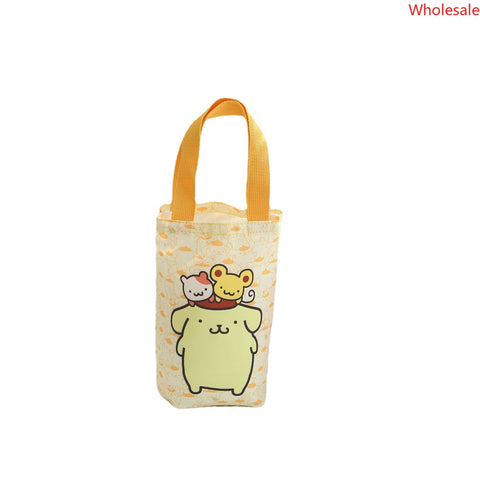 New Cartoon Canvas Water Bottle Bag, Insulated Cup, Handbag, Umbrella Storage