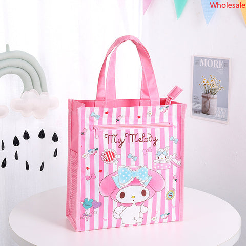 Sanrio New Oxford Cloth Double Makeup Bag Art Bag Printed Student Portable Makeup Bag