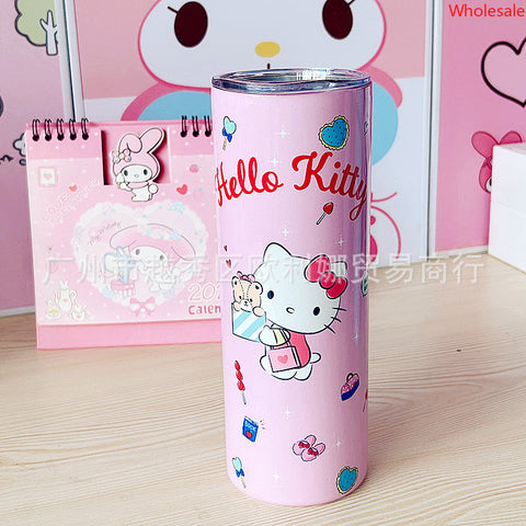 Sanrio Insulated Cup, Stainless Steel Straw Cup, New Multi-purpose Straight Drinking Cup, Cute Portable Insulated Cup, Water Cup