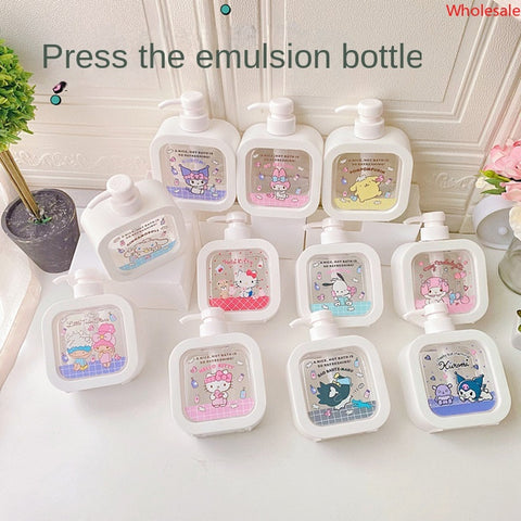 Sanrio Household Lotion Bottle 300ML Press Large Capacity Washing Liquid Bath Milk Separate Bottle