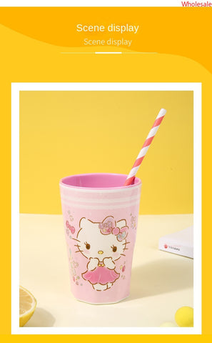 Sanrio High Beauty Drink Cup Hello Kitty Cute Cartoon Cup Melody Children's Mouthwash Cup Ins Water Cup