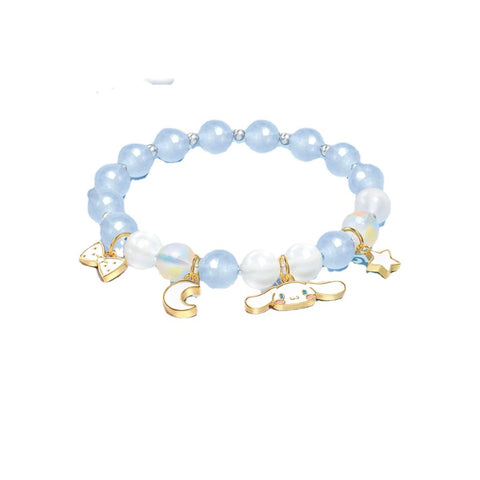 Tide Color Painting X Sanrio Cinnamoroll Crystal Bracelet Girls Bracelet Birthday Valentine&#039;s Day Gift Girlfriends Beaded.