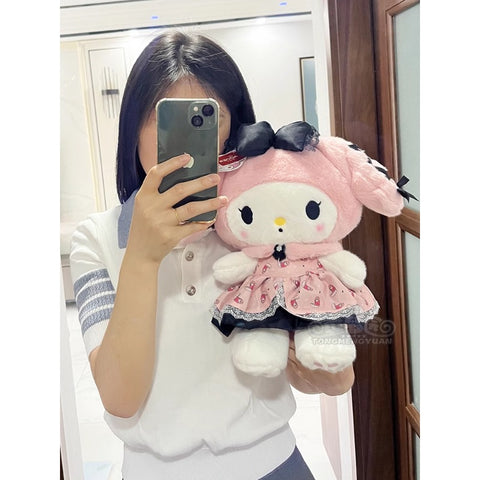 Sanrio Authentic Authorization Kuromi Plush Toy Melody Doll Children's Sleep Pillow Doll Gift Girl