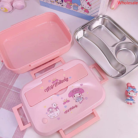 Sanrio Insulated Lunch Box Students Portable Tableware Office Workers Compartment Lunch Box.