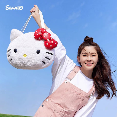 Sanrio Sanrio HelloKitty Katie Plush Big Face Bag Hand Shoulder Bag Birthday Present.