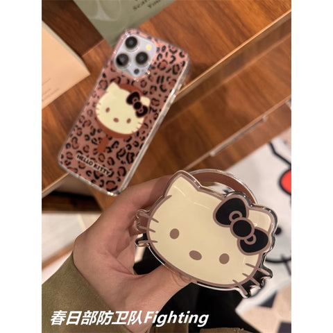 Leopard Black Butterfly Hellokitty Hello Kitty Magnetic Bracket for Apple 15 Mobile Phone Case IPhone14promax/13/12 Protective Cover 11