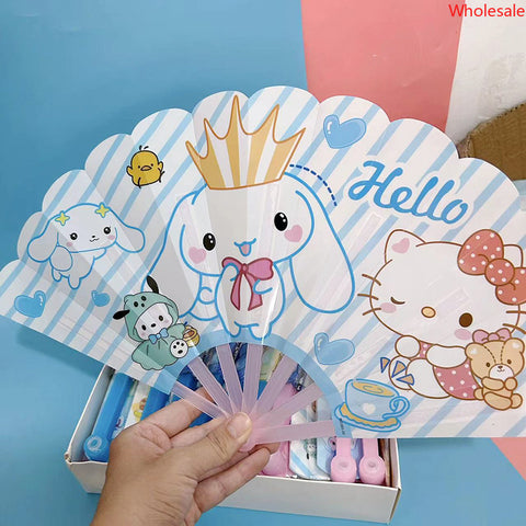 Sanrio Fan Cartoon Folding Fan Students Carry A Small Fan Plastic Folding Fan in Summer.