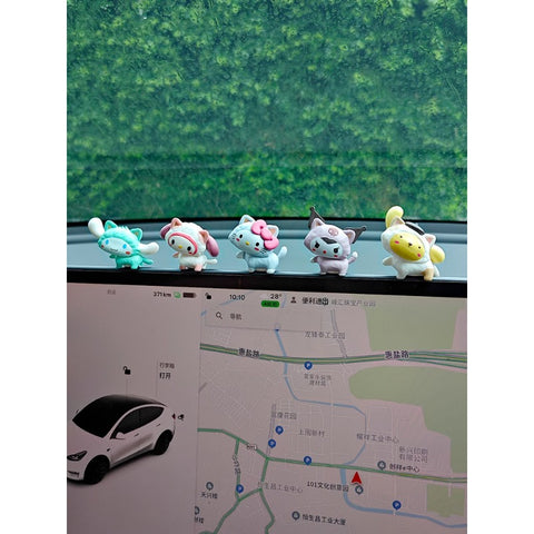 Sanrio Kuromi Tesla Screen Decoration, Yugui Dog Car Interior Decoration, Car Display Screen, Cute