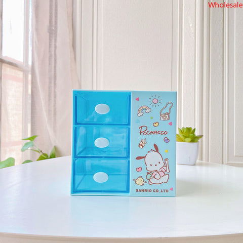 Cute Sanrio Girl Heart Desktop Multi-cosmetic Storage Box Creative Student Dormitory Pen Holder