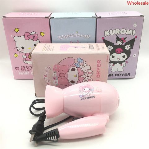 Sanrio Folding Hair Dryer Mini Two-speed Electric Hair Dryer for Travel