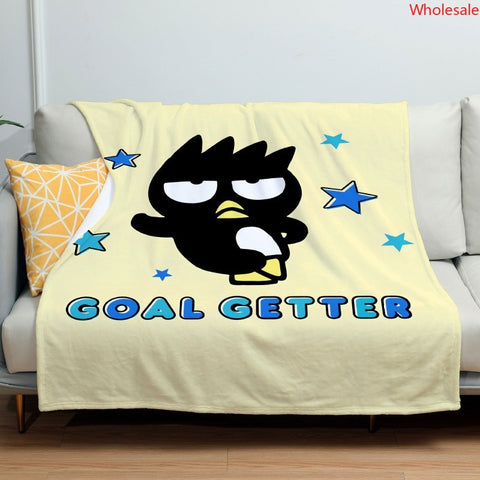 Sanrio BadBadtz-maru Set Flannel Blanket Bed Sheet Sofa Blanket Lunch Break Cover Blanket