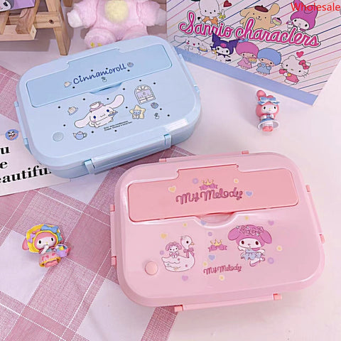 Sanrio Insulated Lunch Box Students Portable Tableware Office Workers Compartment Lunch Box.