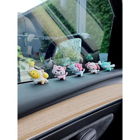 Sanrio Kuromi Tesla Screen Decoration, Yugui Dog Car Interior Decoration, Car Display Screen, Cute