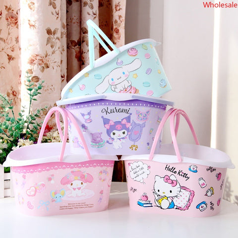 Sanrio Bathing Basket Handheld Washing Basket New Dormitory Bathroom Articles Storage Basket