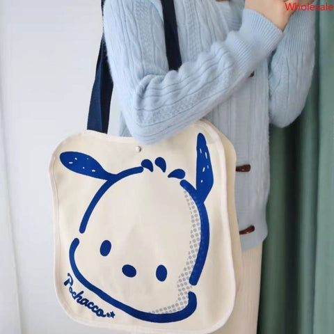 Harajuku Cute Antique Girl Shoulder Bag Retro Large-capacity Canvas Bag for Students In Class.