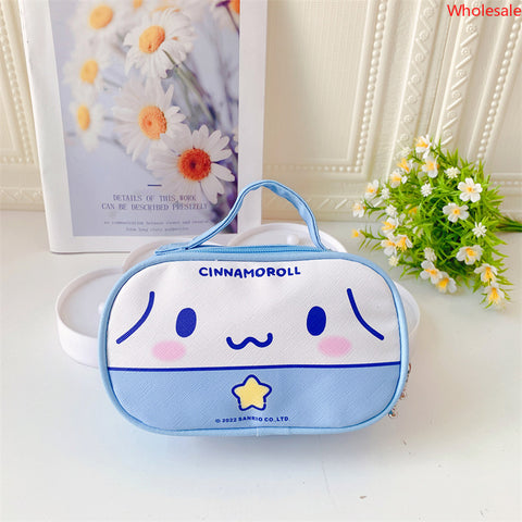 Sanrio Portable Makeup Bag Girl Heart Storage Bag Travel Makeup Bag Stationery Box Pencil Bag