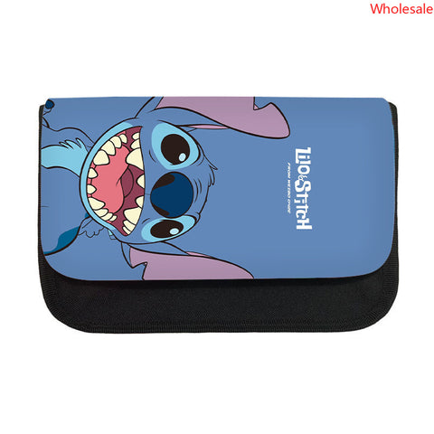 Stitchy  Children&#039;s Triangle Pencil Case New Primary School Pencil Case Creative Cartoon Student Pencil Case.