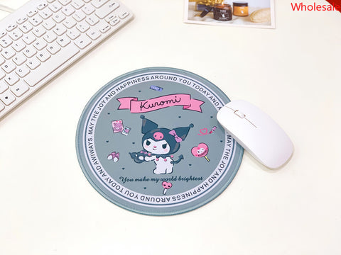 Sanrio Mouse Pad Girl Heart Round Mouse Pad Candy Department Computer Keyboard Office Game Bracer Pad Heat Insulation Pad