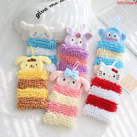 Hand Towel Hanging Type Household Kitchen Cloth, Bathroom Absorbent Towel, Cute Handkerchief Wiping