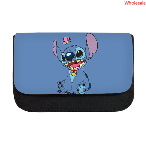 Stitchy  Children&#039;s Triangle Pencil Case New Primary School Pencil Case Creative Cartoon Student Pencil Case.