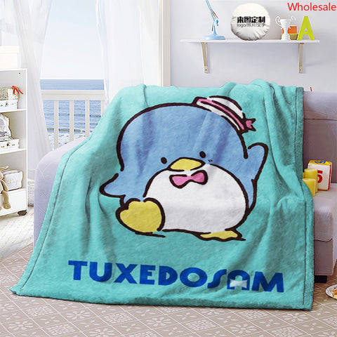 Penguin Sam Cartoon Anime New Single Sided Flannel Blanket Nap Warm Blanket Blanket Blanket Blanket