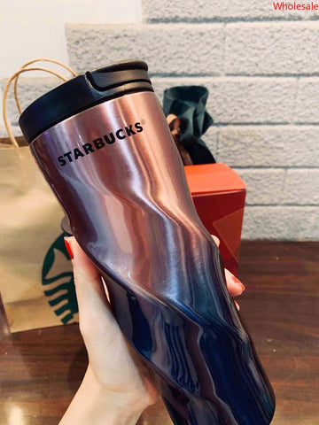 Spiral Gradient Stainless Steel Mug Portable Men&#039;s and Women&#039;s Car Accompanying Coffee Cups